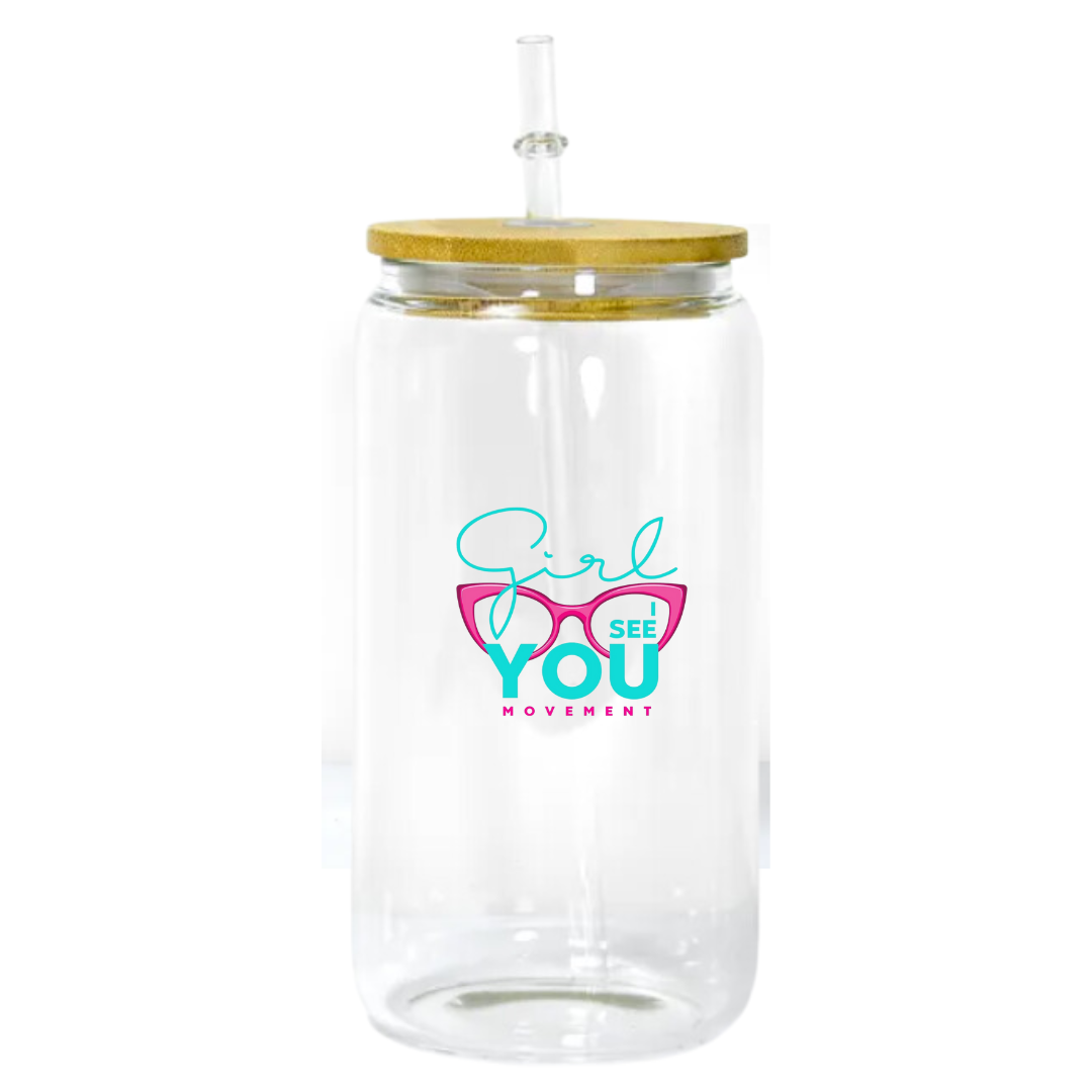 Branded Clear 16 oz Glass